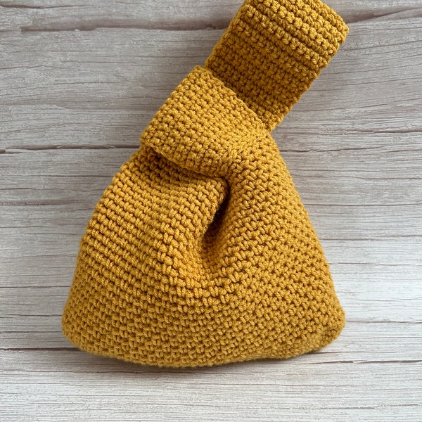 Crocheted Wrist Purse, Mosu Bag, Knot Bag, Fall/Autumn Winter Bag Purse Clutch