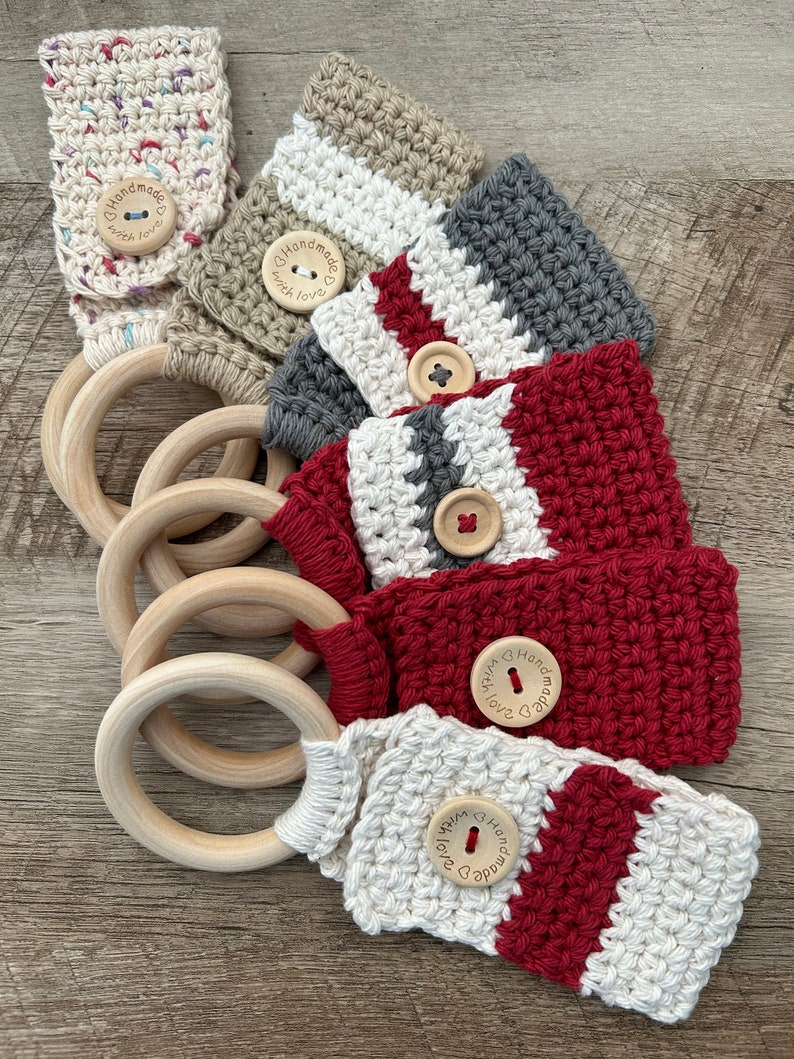 Crocheted Hanging Kitchen Towel Ring, Crocheted Towel Holder, Crocheted