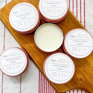 Hand Salve, Handmade Moisturizing Repairing Hand Cream, All Natural, Reusable Tin, 2oz