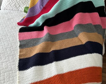Eras Taylor Swift Blanket:  Crochet, Handmade, TS12 Life of Showgirl Orange Included