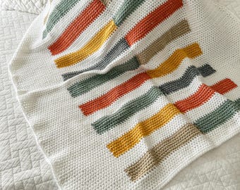 Soft Baby Blanket: Gender Neutral, Unisex, Handmade Crochet, Neutral Earth Tones