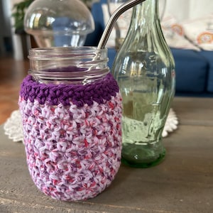 Mason Jar Cover, Mason Jar Cozy, Pint Jar Cozy, Mason Jar Sleeve, Summer Drink Cozy