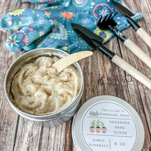 Gardener&#39;s Natural Hand Scrub, Lemon Rosemary, 8oz tin