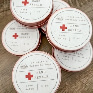 Calendula Hand Repair Cream, Hand Salve/Lotion All Natural, Reusable Tin, 2oz