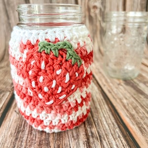 Mason Jar Cover, Mason Jar Cozy, Pint Jar Cozy, Mason Jar Sleeve, Summer Drink Cozy
