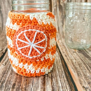 Mason Jar Cover, Mason Jar Cozy, Pint Jar Cozy, Mason Jar Sleeve, Summer Drink Cozy