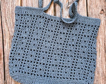 Market Bag, Crochet Cotton, Reusable Eco Friendly Shopping Bag, Shoulder Bag, Summer Beach Bag