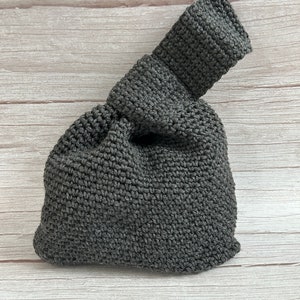 Crocheted Wrist Purse, Mosu Bag, Knot Bag, Fall/Autumn Winter Bag Purse Clutch image 5