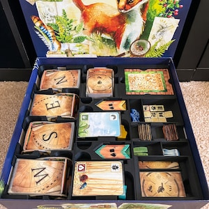 Meadow & Downstream 3D Printed Board Game Storage Insert - Fits New Expansion in One Box!