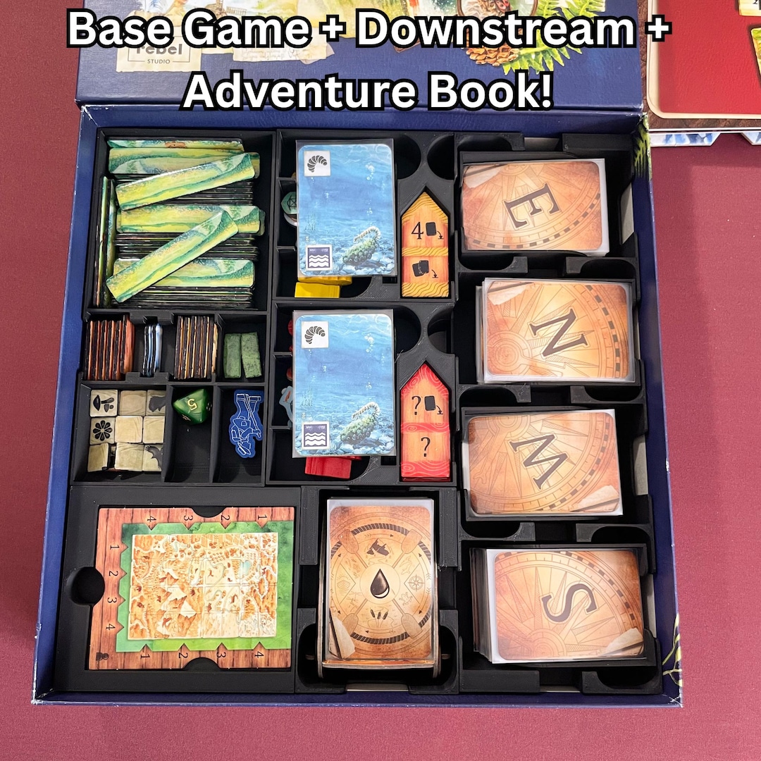 meadow downstream cards & sleeves pack Sleeve -Enhance Your Game with 100 Card Mini-Expansion Cards, Strategy Game for Kids & Adults, Ages 10+, 1-4 Players, 60-90 Min Playtime, Made by Rebel Studio Equipped with a map Rebel Centrum | Meadow: Cards