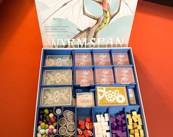 Wyrmspan Insert, 3D Printed Organizer, Holds Sleeved Cards