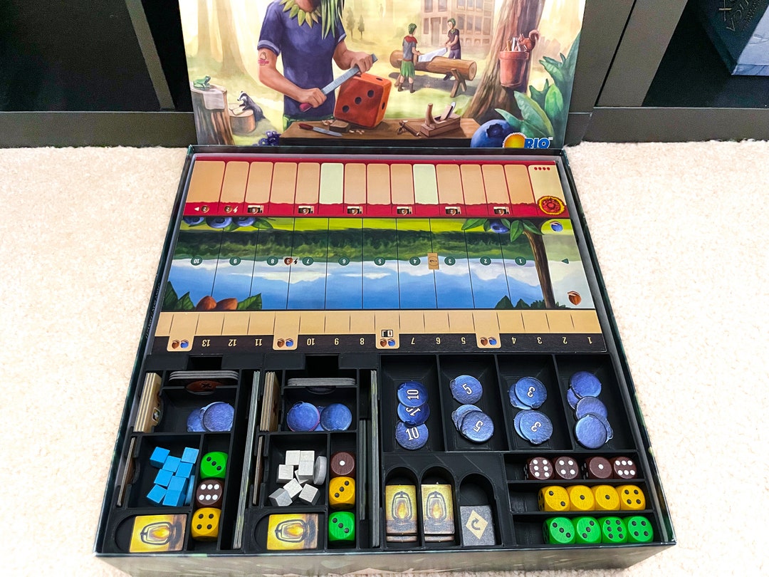 Woodcraft Board Game 3D Printed Storage Insert Holds Sleeved Cards Etsy