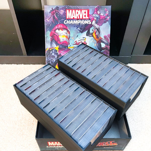 Marvel Champions Campaign Box Storage Insert - Holds Sleeved Cards!