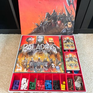 Paladins of the West Kingdom Board Game Insert (for Collector&#39;s Box), Fits Sleeved Cards!