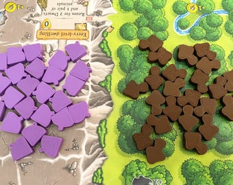 Caverna: The Forgotten Folk Gemfruit & Mushroom Upgraded Bits (3D Printed)