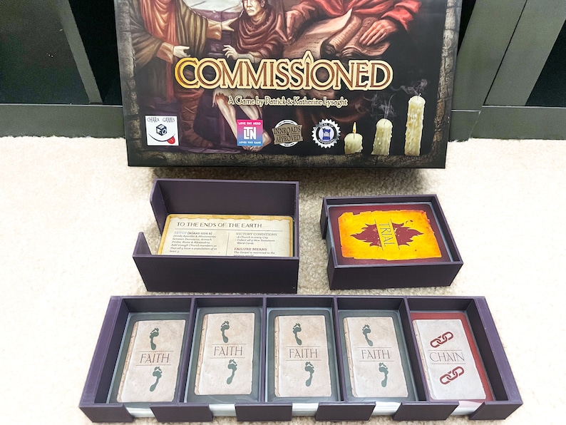 Commissioned Board Game Storage Insert Includes Room for Etsy