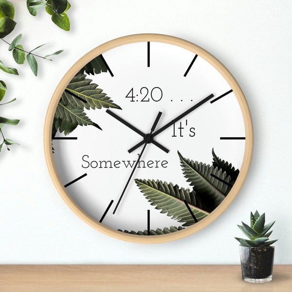 Reloj de pared de cannabis