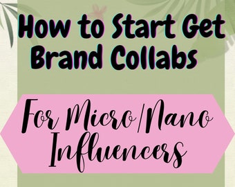 How To Start Get Brand Collabs As A Micro/Nano Influencer Ebook