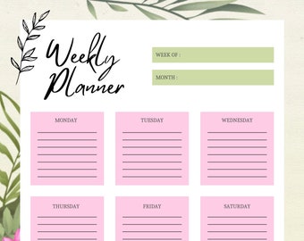 Tropical Weekly Planner