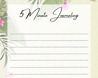 Tropical 5 Minute Journaling