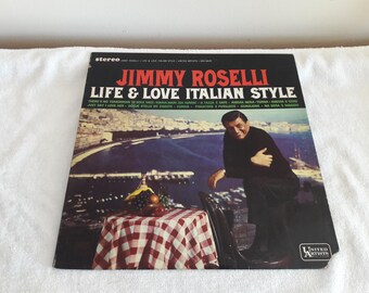 1965 Jimmy Roselli "Life and Love Italian Style" Vinyl Album UAS 6429
