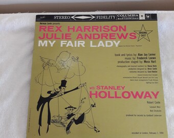 1959 Rex Harrison, Julie Andrews &quot;My Fair Lady&quot; Vinyl Album OS 2015