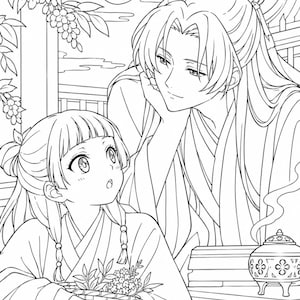 The Apothecary Diaries Coloring Book | Anime Coloring Printable Pages (Digital Download)