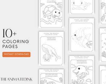 10+ Coloring Pages For Kids, Gift Ideas Digital Art