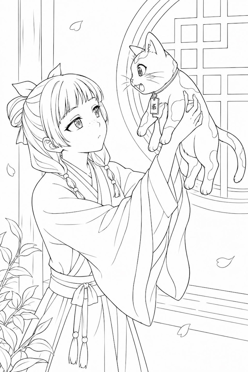 The Apothecary Diaries Coloring Book | Anime Coloring Printable Pages (Digital Download)