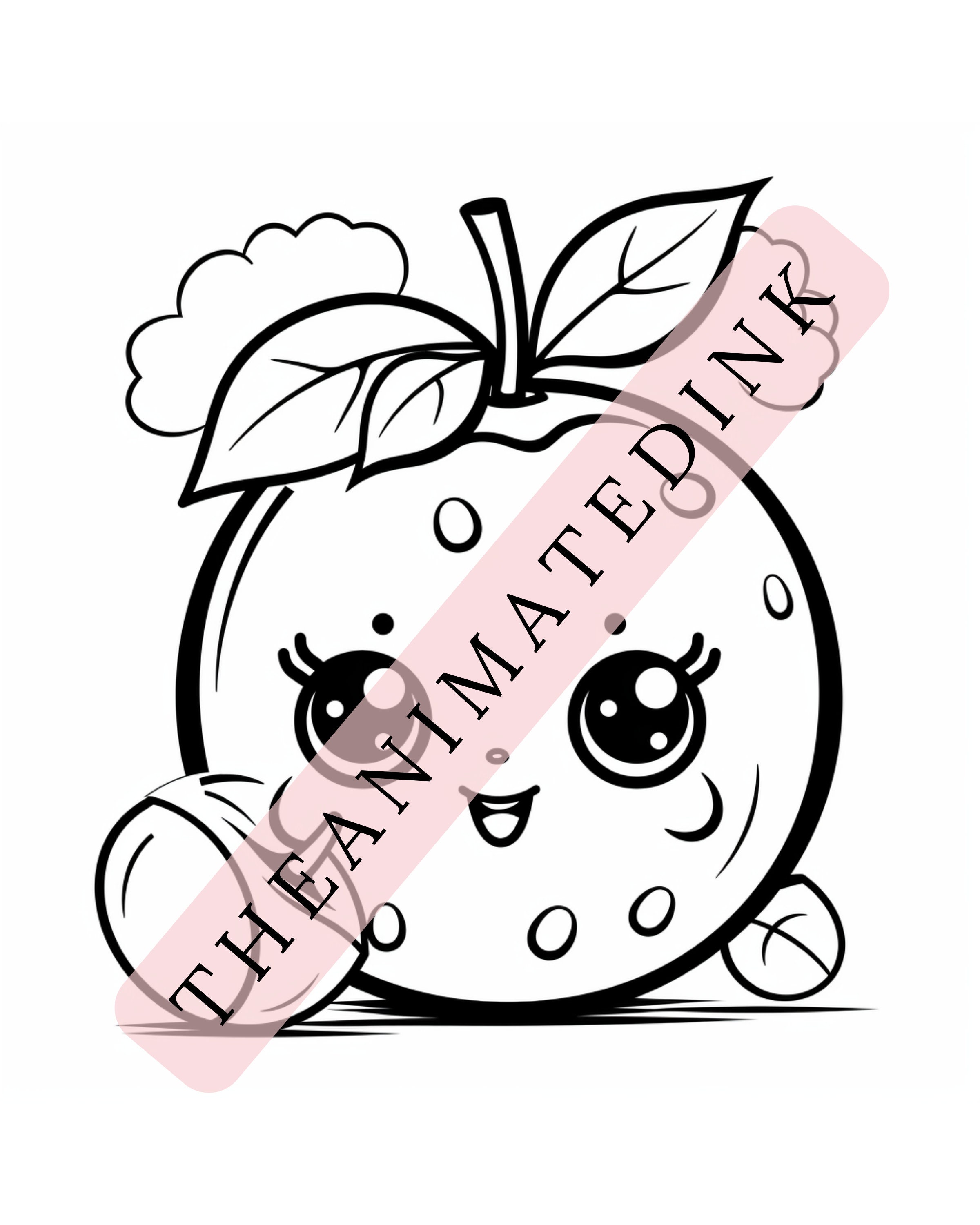 Easy Kawaii Coloring Pages for Kids, Toddlers - Etsy