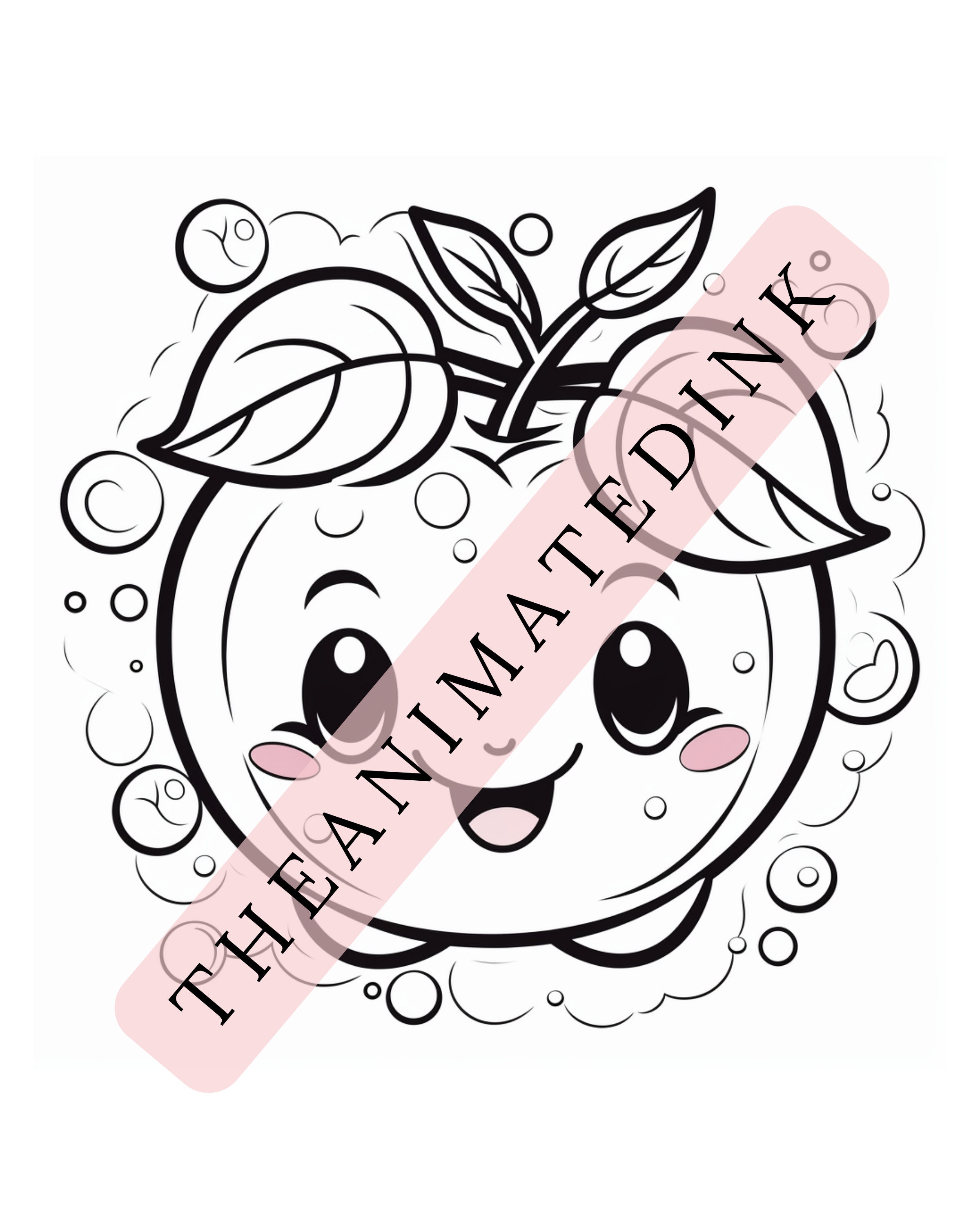 Easy Kawaii Coloring Pages for Kids, Toddlers - Etsy