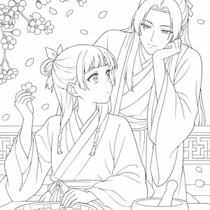 The Apothecary Diaries Coloring Book | Anime Coloring Printable Pages (Digital Download)