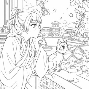 The Apothecary Diaries Coloring Book | Anime Coloring Printable Pages (Digital Download)