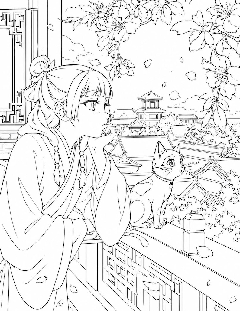 The Apothecary Diaries Coloring Book | Anime Coloring Printable Pages (Digital Download)