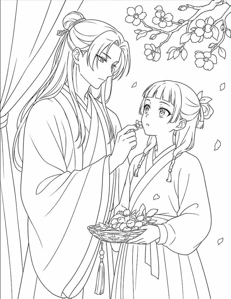 The Apothecary Diaries Coloring Book | Anime Coloring Printable Pages (Digital Download)