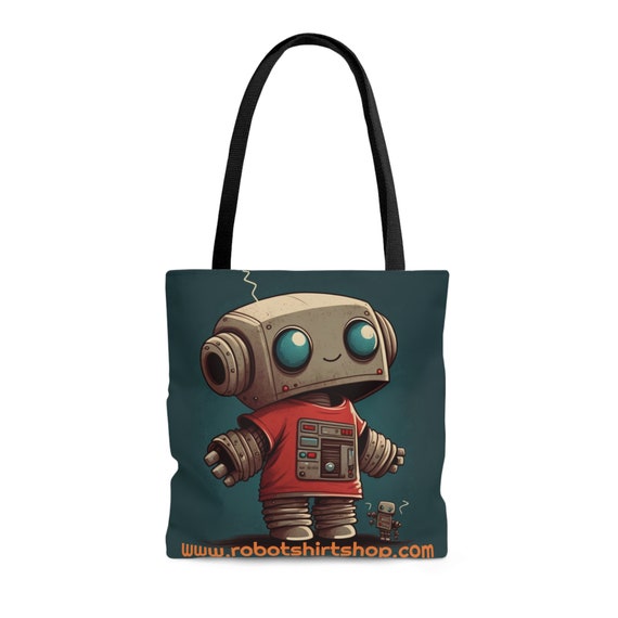 RobotShirtShop Tote Bag KI Kunst KI generiert Roboter Bild KI betrieben kunstliche Intelligenz Etsy