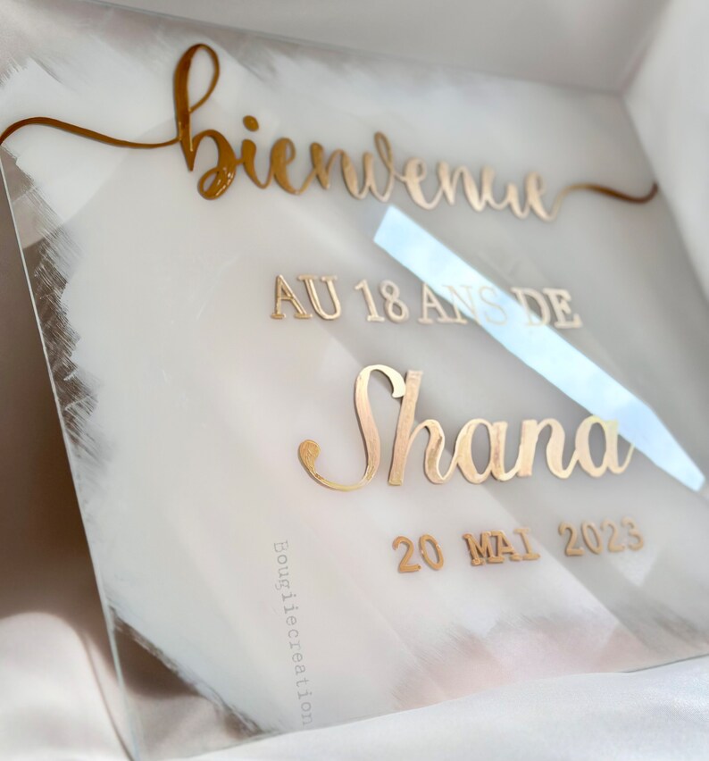 Panneau affiche personnalisable plexiglas bienvenue signe de - Etsy France