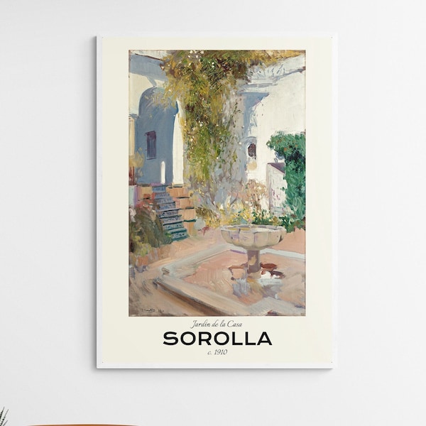 Sorolla - Jardin de la Casa Sorolla - Art Print, High Quality Poster, Digital Print, Decor