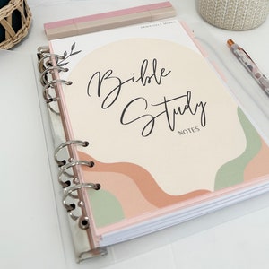 Bible Study Binder Devotional | Study Guide | Christian Bible Journal | SOAP Method Journaling | Gifts for her | Printable Planner | Tools