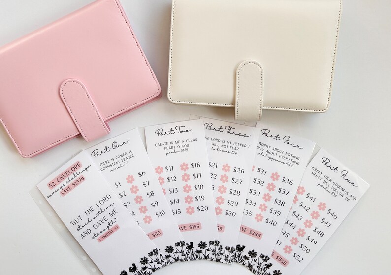 52 Envelope Savings Challenge A6 Budget Binder Sinking Funds Cash