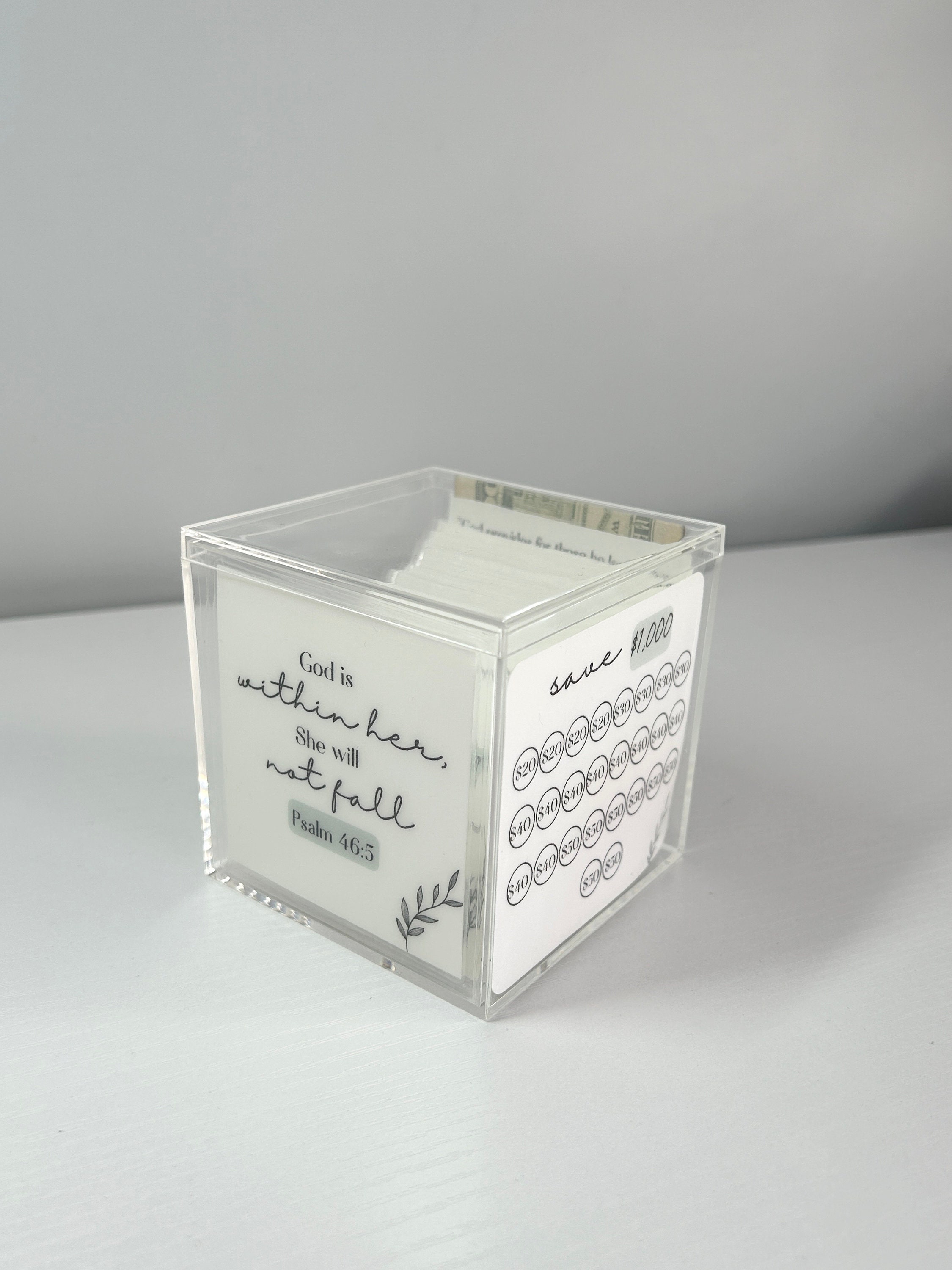 Savings Challenge Acrylic Box - Etsy