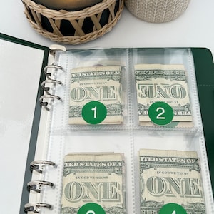 100 Envelope Savings Challenge Binder A5 Laminated Set | Cash Stuffing Budget Binder | Money Saving Tracker