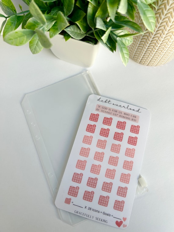 Debt Savings Envelope Challenge | Physical Printable Laminated Insert | A6 Tracker Cash Budgeting System | Sinking Funds