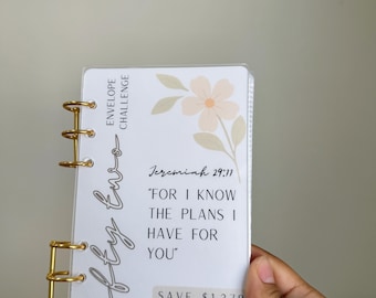52 Envelope Savings Challenge | A6 Budget Binder | Sinking Funds | Cash Envelopes | Cash Stuffing | Gifts For Her | Laminated | Low Income