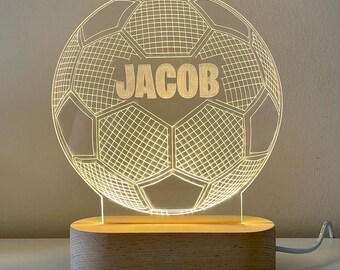 Football Night Light / Toddler Gift / Nursery Room / Baby Gift / Children Child Bedroom / Soccer / Teenager Light