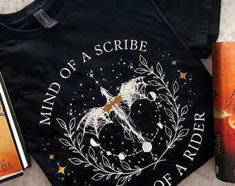 Fourth Wing Iron Flame Dragon T-Shirt – Fantasy Book Lover Gift, Unisex Graphic Tee