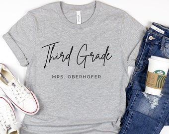 Custom Teacher Shirt, Teacher Team Shirts, Personalized School Tshirt, Teacher Gift, Customized Name Teacher Shirt, Elementary Teacher Shirt