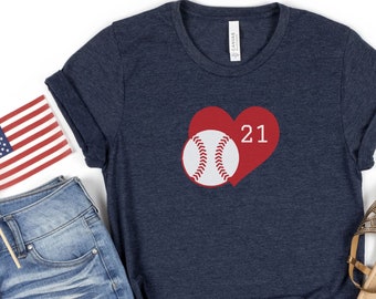 Personalized Baseball Mom Shirt, Heart Baseball Mom Personalized Number Shirt, Baseball Mom Custom Number Shirt