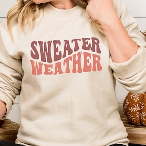 Sweater Weather Sweatshirt, Fall Sweatshirt, Retro Fall Crewneck, Womens Fall Sweaters, Cozy Sweater Weather, Fall Shirts, Gifts Halloween