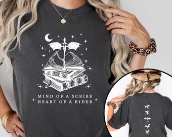 Viertes Flügel-Shirt: Basgiath War College Dragon Rider T-Shirt - Komfortfarben